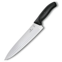 VICTORINOX - Swiss Classic - Nóż do porcjowania z ryflowanym ostrzem - 25 cm - Czarny