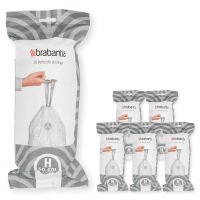 BRABANTIA 138782 - PerfectFit Bags - Multipack - Worki na śmieci rozmiar H - 50-60 l - 120 szt.