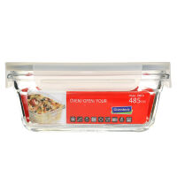 GLASSLOCK - Fancy Oven Safe - Szklany pojemnik kuchenny 485 ml - Szary