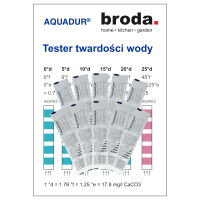 AQUADUR - Paskowy tester twardości wody w opakowaniu - 10 szt.