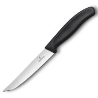 VICTORINOX - Swiss Classic - Nóż do steków - Gładkie ostrze - 12 cm - Czarny