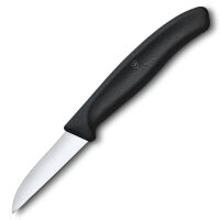 VICTORINOX - Swiss Classic - Nóż do warzyw i owoców - Gładkie ostrze - 6 cm - Czarny