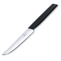 VICTORINOX - Swiss Modern - Nóż stołowy - Gładkie ostrze - 12 cm - Czarny