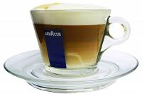 LAVAZZA - Filiżanka szklana + podstawka cappuccino - 150 ml