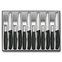 VICTORINOX - Swiss Classic - Zestaw noży i widelców dla 6 osób - Czarny