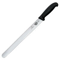 VICTORINOX - Fibrox - Nóż do wędlin - Gładkie ostrze - 36 cm - Czarny