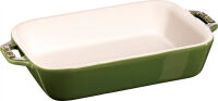 Prostokątny półmisek ceramiczny Staub - 400 ml, Zielony