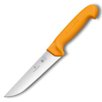 VICTORINOX - Swibo - Nóż rzeźniczy - Gładkie ostrze - 16 cm - Pomarańczowy