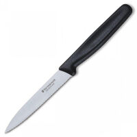 VICTORINOX - Standard - Nóż uniwersalny - Ząbkowane ostrze - 10 cm - Czarny