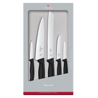 VICTORINOX - Swiss Classic - Zestaw noży kuchennych - 5-elementowy - Czarny