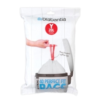 BRABANTIA - PerfectFit Bags - Worki na śmieci rozmiar Y - 20 l - 40 szt.