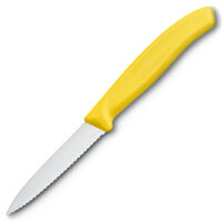 VICTORINOX - Swiss Classic - Nóż do warzyw i owoców - Ząbkowane ostrze - 8 cm - Żółty