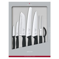 VICTORINOX - Swiss Classic - Zestaw noży kuchennych - 7-elementowy - Czarny