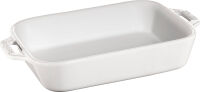 Prostokątny półmisek ceramiczny Staub - 1.1 ltr, Biały