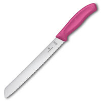 VICTORINOX - Swiss Classic - Nóż do pieczywa, ciast - Ząbkowane ostrze - 21 cm - Różowy