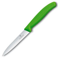 VICTORINOX - Swiss Classic - Nóż do warzyw i owoców - Ząbkowane ostrze - 10 cm - Zielony