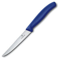 VICTORINOX - Swiss Classic - Nóż do steków - Ząbkowane ostrze - 11 cm - Niebieski