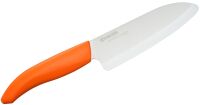 Santoku 14cm pomarańczowa rączka, Kuchenny nóż ceramiczny Kyocera