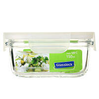 GLASSLOCK - Fancy - Szklany pojemnik kuchenny 150 ml - Biały
