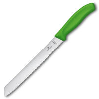 VICTORINOX - Swiss Classic - Nóż do pieczywa, ciast - Ząbkowane ostrze - 21 cm - Zielony