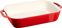 Prostokątny półmisek ceramiczny Staub - 1.1 ltr, Czerwony