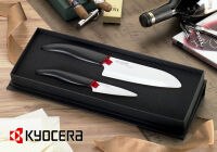 Zestaw noży ceramicznych Kyocera, Santoku 14cm + nóż do obierania 7.5cm WH