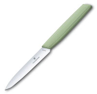 VICTORINOX - Swiss Modern - Nóż do warzyw i owoców - Gładkie ostrze - 10 cm - Zieleń mchu