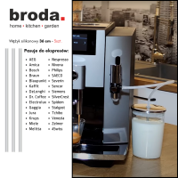 Silikonowy wężyk do układu mleka w ekspresie - 36 cm - 3 szt.