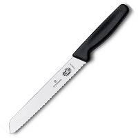 VICTORINOX - Standard - Nóż do pieczywa, ciast - Ząbkowane ostrze - 18 cm - Czarny