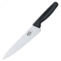 VICTORINOX - Standard - Nóż do carvingu - Gładkie ostrze - 19 cm - Czarny
