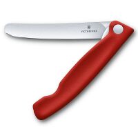 VICTORINOX - Swiss Classic - Składany nóż do warzyw i owoców - Gładkie ostrze - 11 cm - Czerwony