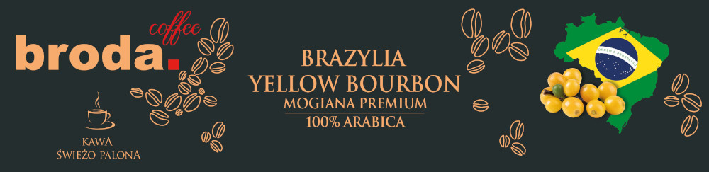 Broda Coffee Kawa Świeżo Palona Brazylia Yellow Bourbon