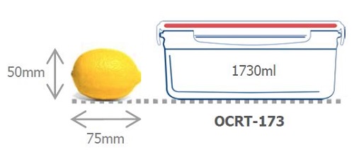 Wymiary pojemników Glasslock OCRT-173